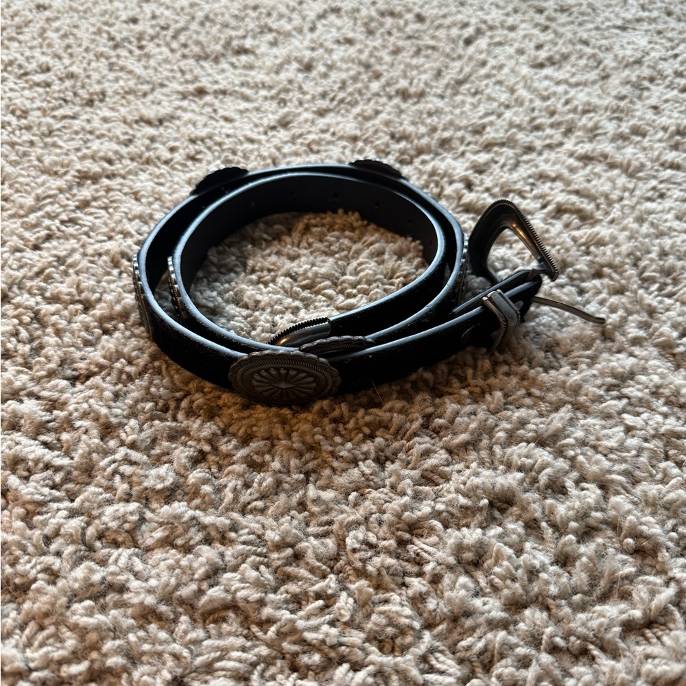 Black Cowhide Women's Belt